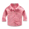 Enfants Chemises Garçon Fille Chemises Casual Camisa Masculina Fille Blouses Enfants Enfants Coton Vêtements Bébé Garçon À Carreaux À Manches Longues Chemises 230613