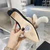 Brand-Name Womens Mid-Heel Robe Chaussures de luxe Designer Fashion Cuir Boat Chaussures Sexy Sexy Party Party Match Color Womens Leather Sheepsin Single Chaussures