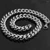 Chains Strong Heavy Stainless Steel Silver Color Cuban Curb Chain Fashion Jewelry Mens Unisexs Necklace Or Bracelet 7-40inch Xmas Gift