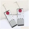 Party Favor Ups Stock Earrings Demon Slayer For Women Men Girls Doublesided Acrylic Drop Delivery Home Garden Festive Supplies Event Dh7N4