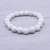 Strand 10mm naturlig rund rödblå grön orange jade chalcedon sten pärla armband kvinnlig sträng sommar mode enkla vänner gåvor