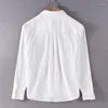 Męskie koszule designerskie francuskie koszulę Corduroy Men Men Brand Mandand Plus Size podwójna kieszeń Top Chemise Homme Drop -shship