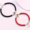 Braccialetti con ciondoli 100 lingue Ti amo Bracciale in corda per donna Uomo Proiezione Amante Moda Fatto a mano Rosso Coppia romantica Lucky Gi W5R0