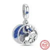 För Pandora Charms Authentic 925 Silver Pärlor dingle glaspärlor mamma älskar pärla