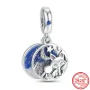 Para pandora charms autênticas contas de prata 925 contas pendentes de vidro MOM Love Bead