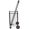 Paniers de rangement chariot de courses chariot pliant compact léger noir portable 230613