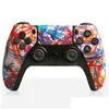 Kontrolery gier joysticks S PS4 Style Blue Tooth podwójne wibracje kontroler dla PS4 bezprzewodowych gamepad gier konsoli USB 6 AXIS DR DHLZJ