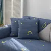 Chair Covers Cotton Fabric Couch Cover Four Seasons Universal Non-slip Sofa Living Room Corner Embroidered Star Moon Cushion