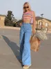 Femmes Jeans Femmes Années 90 Y2K Patchwork Jambe Large Maman Vintage Pantalon De Nettoyage Casual Streetwear Petit Ami Denim Grande Poche Cargo 230614