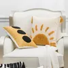 Housses de chaise Noir Blanc Housse de coussin 45x45cm 30x50cm Taie d'oreiller Tufté Soleil Cercle pour la décoration de la maison Salon Chambre Canapé 230613