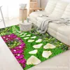 Carpets 3D Landscape Clover Print For Living Room Bedroom Coffee Table Rugs Child Bedside Carpet Rectangular Floor Mat