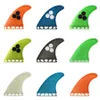 Nose Guard Tri fin set Single Tabs Fins S/M/L surf fins surfboard fin orange/yellow/blue/grey/green with black Honeycomb Fibreglass 230614