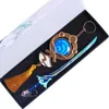 Portachiavi 2Pcs Portachiavi Regali Anime Nappa Genshin Impact Portachiavi Visione Occhio di Dio Mondstadt Liyue Snezhnaya Inazuma Bag