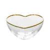 Dinnerware Sets Nordic Luxury Love Phnom Penh Hammer Heart Bowl Creative Personality Glass Fruit Salad Dessert