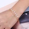 Armbanden Luxe Goud Kleur Double Layer Chain Link Armband Voor Vrouwen Dames Shining Kubieke Hart Sieraden Mannen R230614