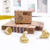 Matrimonio Vintage Candy Box Stamp Design Chocolate Packaging Confezione regalo in carta Kraft Bomboniere natalizie Forniture per feste