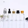 Transparent Glass Liquid Reagent Pipette Bottles Eye Dropper Aromatherapy 5ml-100ml Essential Oils Perfumes bottles wholesale free DHL Qcpgh