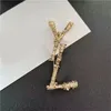 Dress designer brooch stainless steel romantic valentine s day gifts carving letters pin plated gold lady wedding fashion luxury brooches elegant pretty ZB042 C23