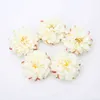 Dried Flowers 10Pcs Artificial Flower Silk Dahlia Heads For Home Decor Wall Wedding Wreath Crafts Gift Box Fake