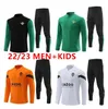 24/25 حقيقية Betis Mens Kids Soccer Tracksuit Trackseys مجموعات 22/23 رجال كرة القدم جيرسي سترة