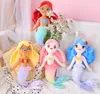 Fashion kawaii Mermaid Lil Plush Toy PP Cotton Cartoon Character Plush Doll Festival Gift Pillow Kids toy