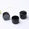 empty cosmetic containers 50g black PET plastic cosmetic jars with clear inner PP cover for hand/face cream mask Emdfn