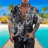 Vrijetijdsoverhemden voor heren Herenoverhemd Zomer Hawaïaans Bloemen Grafische prints Vakantie Korte mouw Button-down Print Kleding Boho Streetwear