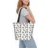 Einkaufstaschen The Whippet Grocery Bedruckte Canvas Shopper Tote Umhängetasche Große Kapazität Langlebige Handtasche mit Windhund und Windhund