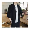 Men's Casual Shirts Men Clothing For Chinese Style White Shirt Beach Linen Streetwear