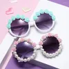 Солнцезащитные очки 2023 Diamond Ladies Brand Designer Party Sceles Flower Season Жемчужные очки Lunette de Soleil Femme