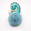 Keychains Cute Dinosaur Lady Bag Key Chain Accessories Pendant Plush Ball School Custom Factory Ornaments Chains