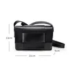 Evening Bags Neutral Split Leather Messenger Solid Color Lady Casual Shoulder Women Knitting Square Cross-body Bag 2023 Fashion