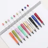 Criativo adicionar um grânulo diy caneta original frisado canetas customizáveis lâmpada trabalho artesanato ferramenta de escrita canetas esferográficas boban
