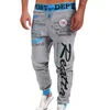 Herrbyxor herr hip hop casual jogging brev tryck sport gym fitness smal fit baggy byxor sportkläder svettbyxor jogger tracksuit