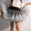 Saias Feminina Lolita Cosplay Anágua Linha A Puffy Tutu Saia Tule em Camadas Ballet Dance Pettiskirts Big Bowknot Underskirt Femme Falda