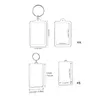 Keychains Po Insert Clear Plastic Picture Keychain Frame Rectangle Shapes Blank