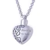 Anhänger-Halsketten „Always In My Heart“ Andenken-Gedenk-Halskette Edelstahl-Schmuck für Asche und Urne