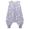 Sovsäckar baby ärmlös väska bomullsdelat ben väst bärbar filt unisex småbarn barn xl xxl för 2t-5t r230614