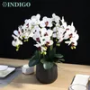 Gedroogde Bloemen Rode Phalaenopsis 707890cm Mot Orchideeën 3D Real Touch Bloemblaadjes Decoratie Bruiloft Vlinder Bloem Bloemen Thuis Feest INDIGO 230613