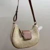 2023 Demi Lune Sacs Designer Marque Sac Fourre-tout Paille Bandoulière De Luxe Sacs À Main De Mode Épaule Haute Qualité Sacs Femmes Lettre Bourse Téléphone Portefeuille Plaine