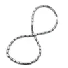 Ketten, schwarze sechseckige gemischte flache runde Perlen, natürlicher Hämatit, handgefertigte neutrale Halskette, Modeschmuck, Ornamente für Partykleidung