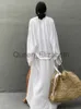 Casual Dresses Solid Beach Cover Up Women Self Belted Wrap Kimono Dress Baddräkt 2022 New Robe Summer Beachwear Factory Supply J230614