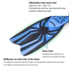 Fins Gloves TPR Mid-length Adjustable Spring Fin Scuba Diving Straps Fins Adult Swim Shoes Silicone Long Snorkeling Monofin Spider Pattern 230613