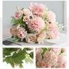 Fiori secchi 1 Pz Rosa Seta Artificiale Matrimonio Casa Decorazioni fai da te Alta qualità Grande bouquet Schiuma Accessori Decorazione interna 230613