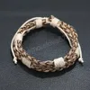 Vintage gewebtes Baumwoll-Leinen-Armband für Männer, einfach verstellbar, braun, modisches Armband, Schmuck, Geschenk