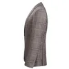 Costumes pour hommes Hommes d'affaires Plaid Check Tuxedos Casual 3 Pièce Haute Qualité Veste Gilet Pantalon Pour La Fête De Mariage