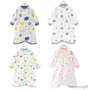 Śpiwory Baby Summer Bawełna długie rękawy Niemowlę do noszenia torba do snu miękka pajama topowa dla malucha R230614