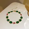 Bracelets Green Waterdrop Bracelet Wedding Jewelry Female For Women R230614