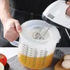 Measuring Tools Large Capacity Baking Cup 25L Scale Kitchen Tool Mixing Bowl with Lid Transparent Plastic for Home 230613