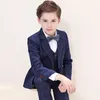 Clothing Sets Kids Boys White Blazer Vest Pants 3PCS Set Children Baptism Wedding Prom Suit Baby Boy Elegant Dress Teenager Party Costume 230613